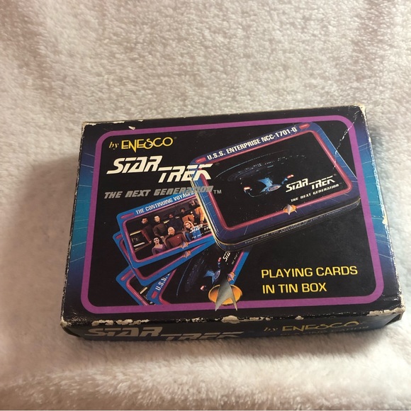 Star Trek the Next Generation playing cards in metal tin 108 cards - Picture 10 of 11